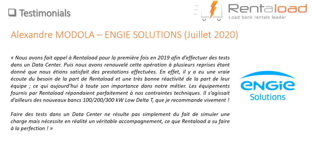 Témoignage client Rentaload - Engie Solutions