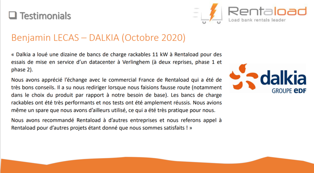 Témoignage client Rentaload Dalkia 